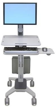 [24-198-055] WorkFit C-Mod, Single Display Sit-Stand Workstation 68,6 cm (27") Piso Gris