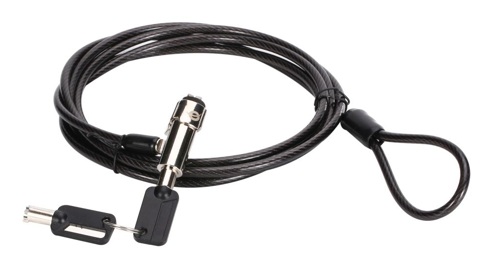 CUSTODIO02BNM cable antirrobo Negro 1,8 m