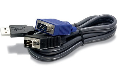 [TK-CU10] 2.8m USB/VGA KVM cable para video, teclado y ratón (kvm) Negro 2,8 m