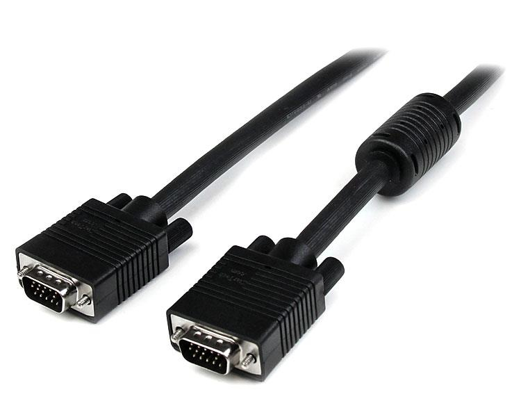 Cable de Vídeo 5m de Extensión VGA - HD15 Macho - HD15 Macho - Extensor Negro