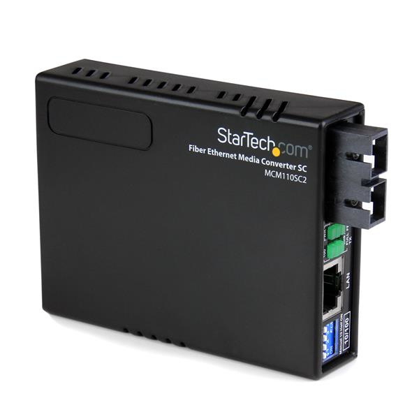 Conversor de Medios Ethernet RJ45 a Fibra Óptica Multimodo SC - 2Km