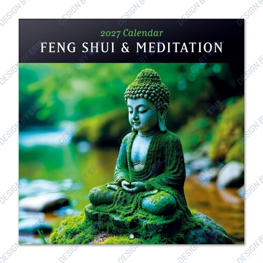 Calendario pared 2027 feng shui y meditacion 30x30cm