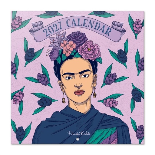 Calendario pared 2027 frida kahlo 30x30cm