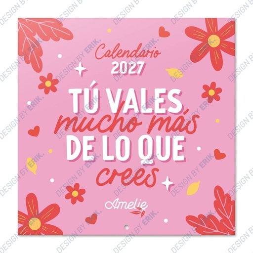 Calendario pared 2027 amelie 30x30cm