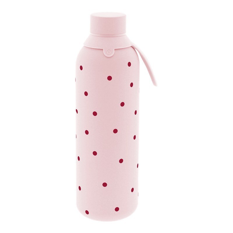 Botella termica interior ceramico 2 tapones 750ml petite dots pink