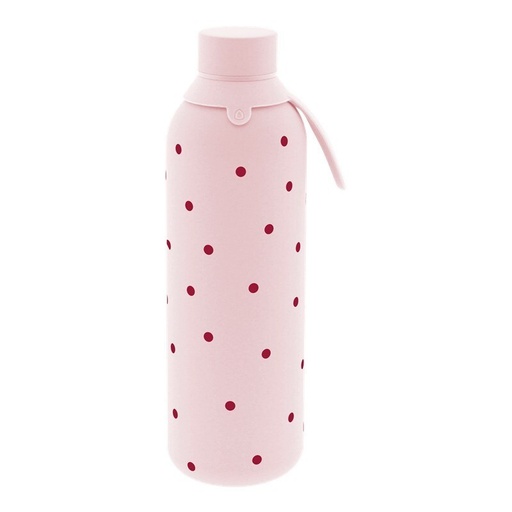 Botella termica interior ceramico 2 tapones 750ml petite dots pink