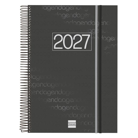 AGENDA ANUAL YEAR E40 1 DIA PAGINA 2027 NEGRO