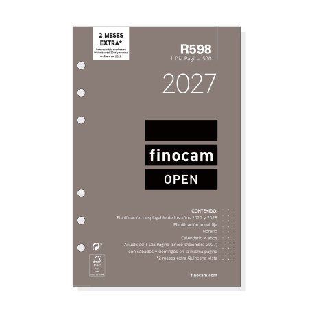 RECAMBIO R598 ANUAL 500 1 DIA PAGINA 2027