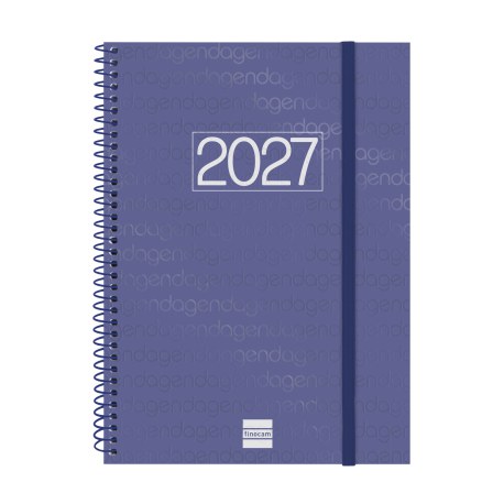 AGENDA ANUAL YEAR E10 SEMANA VISTA VERTICAL 2027 AZUL