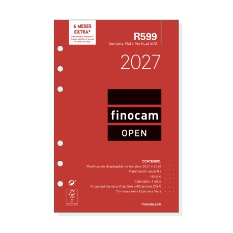 RECAMBIO R599 ANUAL 500 SEMANA VISTA VERTICAL 2027