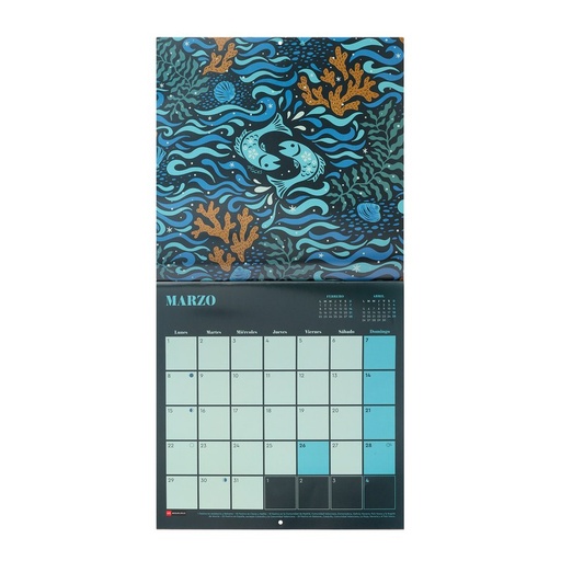 Calendario pared 30x30cm astral 2027