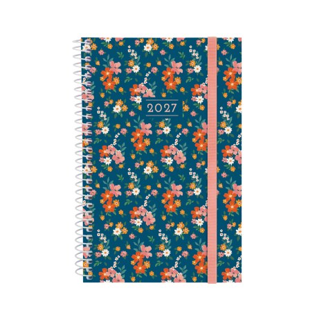 AGENDA ANUAL DESIGN COL E5 SEMANA VISTA HORIZONTAL 2027 FLORA