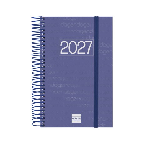 AGENDA ANUAL YEAR E5 1 DIA PAGINA 2027 AZUL
