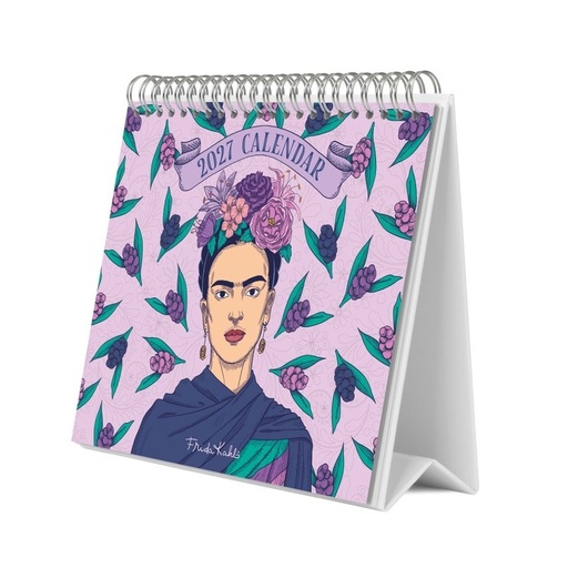 Calendario de escritorio 2027 frida kahlo 19,5x16,5cm