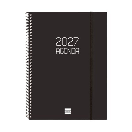 AGENDA ANUAL OPAQUE E10 SEMANA VISTA HORIZONTAL 2027 NEGRO