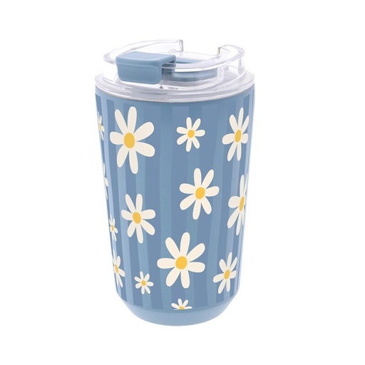 Vaso termico interior ceramico 400ml petrol blue floral picnic