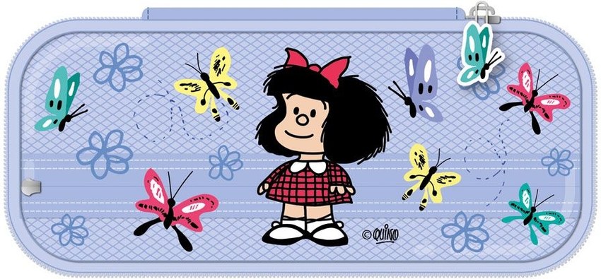 PORTATODO RIGIDO MAFALDA MARIPOSAS 9x22x5cm