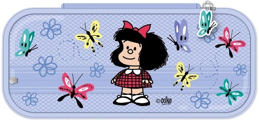 PORTATODO RIGIDO MAFALDA MARIPOSAS 9x22x5cm