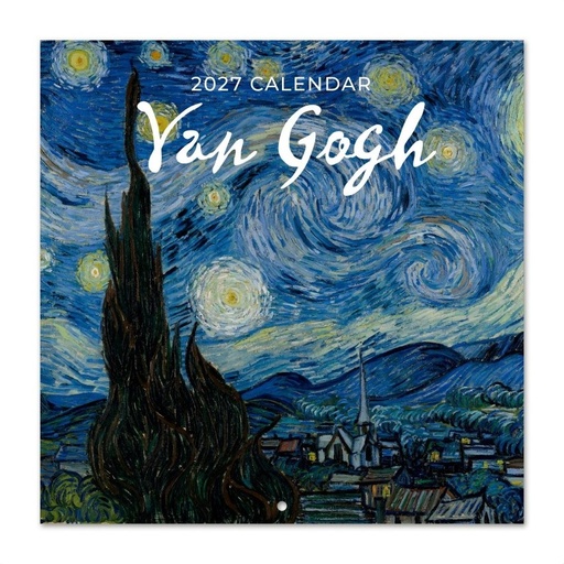 Calendario pared 2027 van gogh 30x30cm