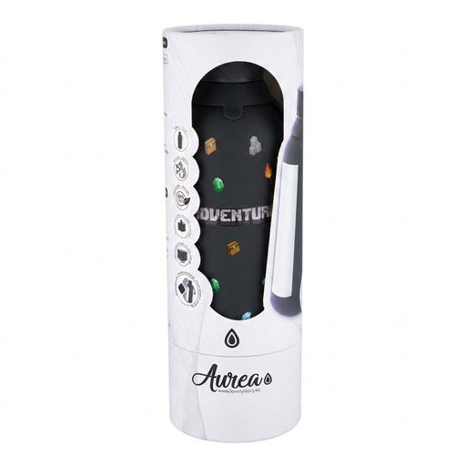 Botella termica interior ceramico 2 tapones 500ml black pixel craft