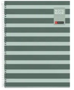 Cuaderno espiral notebook1 a4 80h cuad 4x4 between the line musgo