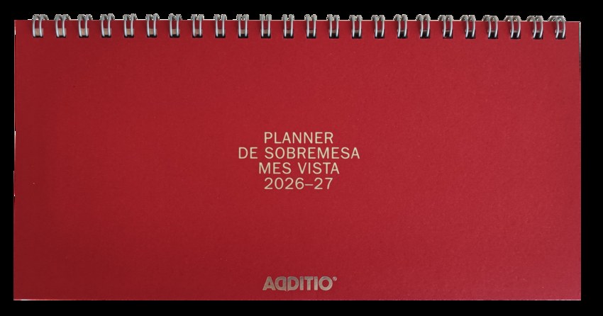 Planner de sobremesa curso 2026-27 mes vista