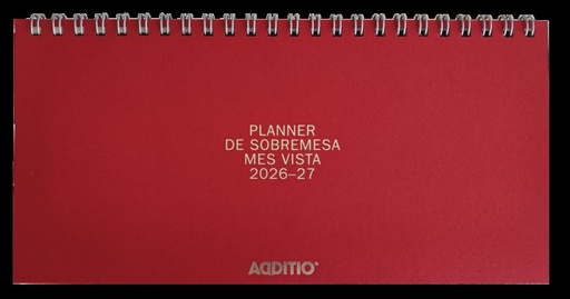 Planner de sobremesa curso 2026-27 mes vista