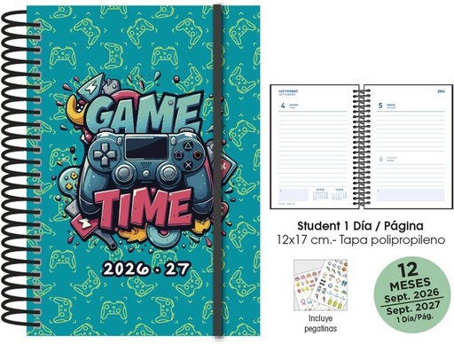 AGENDA ESCOLAR 26-27 STUDENT 12X17 DP GAMER 2