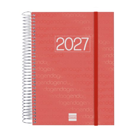 AGENDA ANUAL YEAR E10 1 DIA PAGINA 2027 ROJO