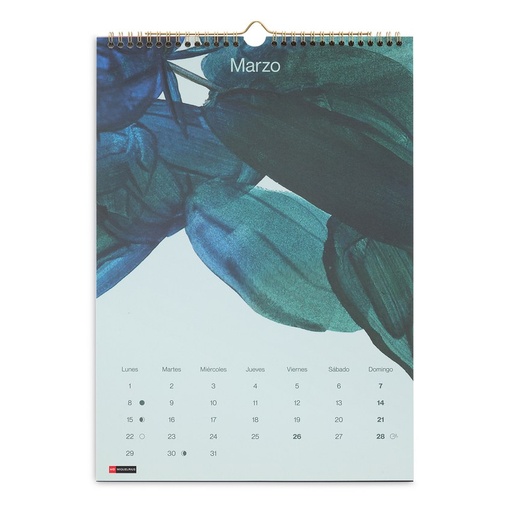 Calendario pared 28x39,7cm acuarela 2027