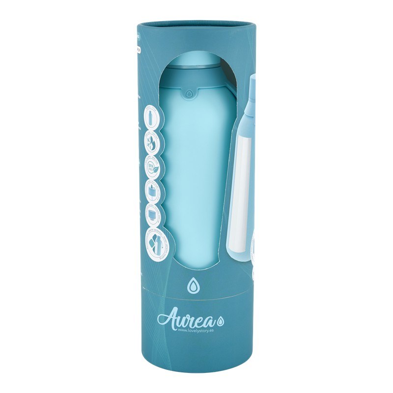 Botella lisa interior ceramico con 2 tapones 500ml emerald