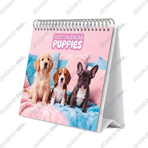 Calendario de escritorio 2027 perritos 19,5x16,5cm