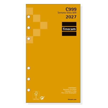 RECAMBIO C999 ANUAL 609 SEMANA VISTA HORIZONTAL 2027