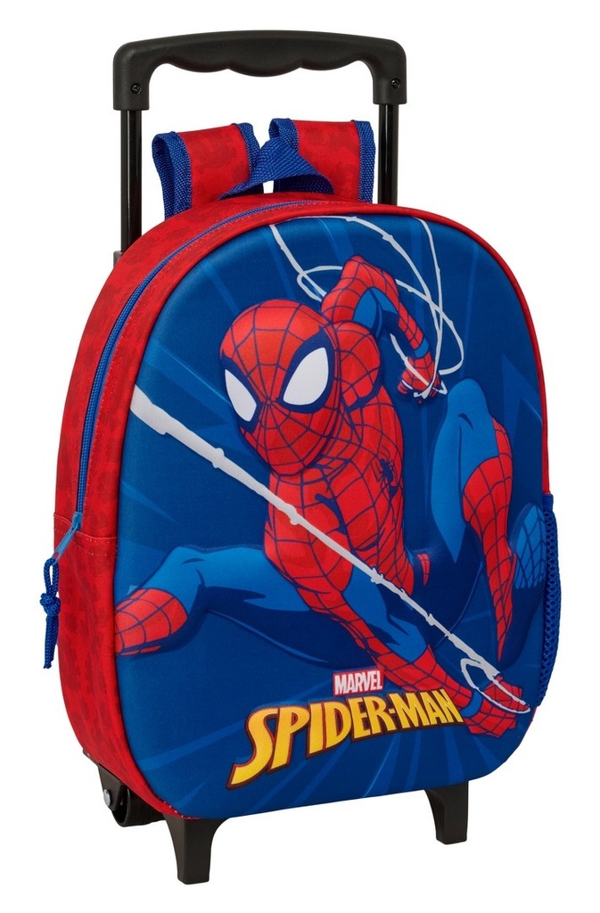 MOCHILA 3D CON RUEDAS SPIDER-MAN 27x33x10cm