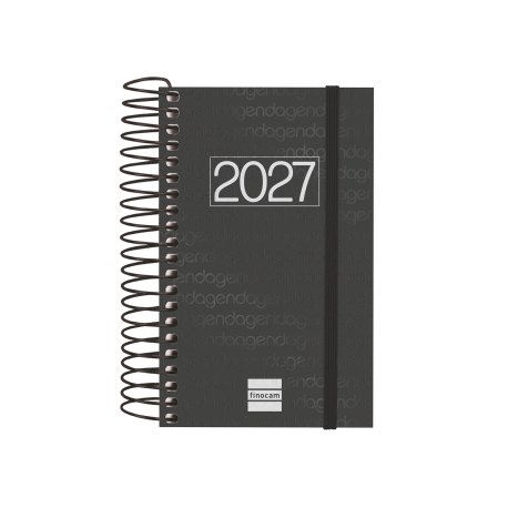 AGENDA ANUAL YEAR E3 1 DIA PAGINA 2027 NEGRO