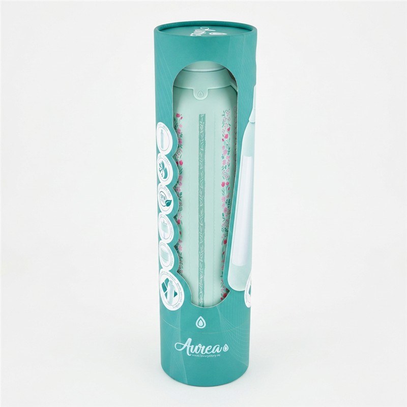 Botella termica interior ceramico 2 tapones 750ml mint petal lines
