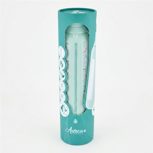 Botella termica interior ceramico 2 tapones 750ml mint petal lines
