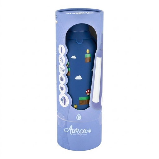 Botella termica interior ceramico 2 tapones 500ml azul marino level Boss