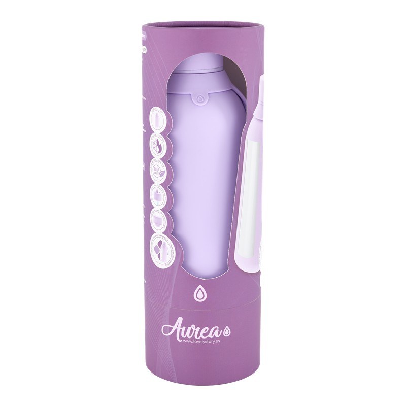 Botella lisa interior ceramico con 2 tapones 500ml lila