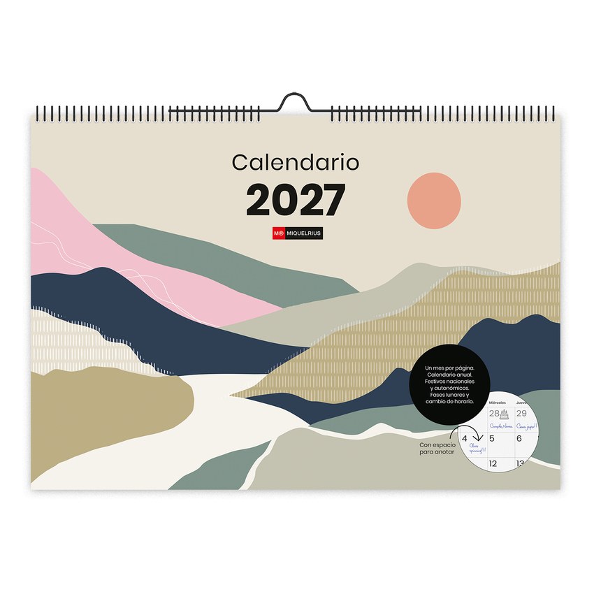 Calendario pared a3 cumbres 2027