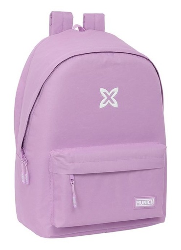 MOCHILA DOBLE PARA PORTATIL 15,6 +USB MUNICH BASICOS LILA 31x44x18CM