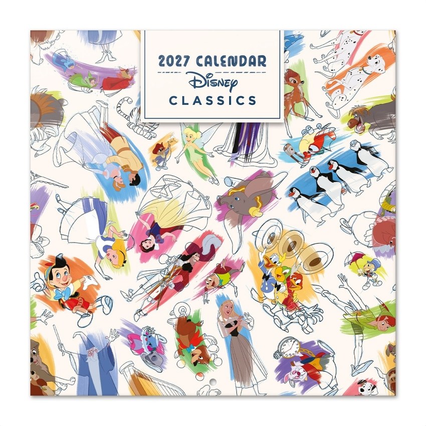 Calendario pared 2027 disney clasicos 30x30cm