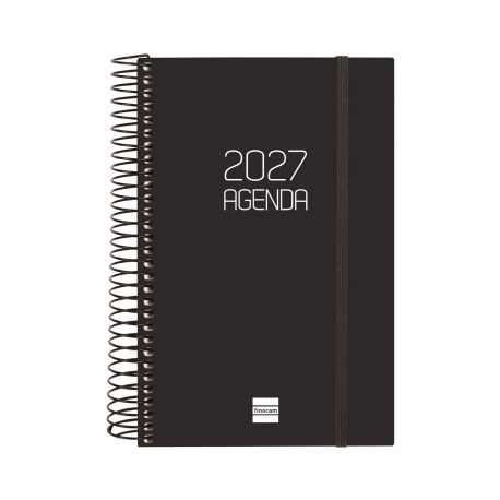 AGENDA ANUAL OPAQUE E5 1 DIA PAGINA 2027 NEGRO
