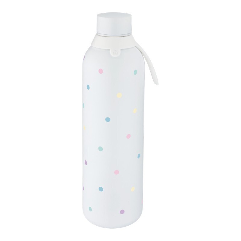 Botella termica interior ceramico 2 tapones 750ml ice pastel dots