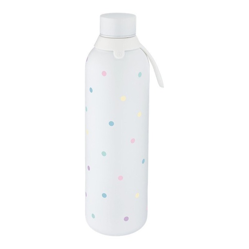 Botella termica interior ceramico 2 tapones 750ml ice pastel dots