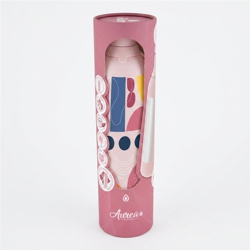 Botella termica interior ceramico 2 tapones 750ml pink boho soul