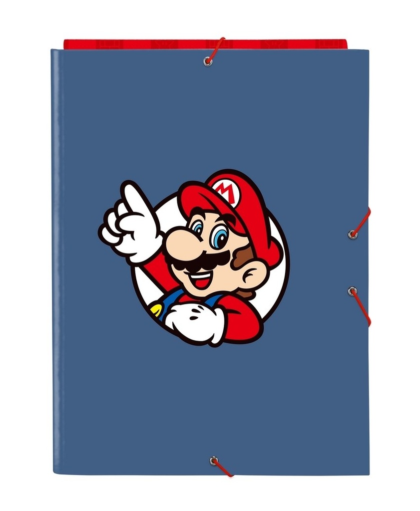 CARPETA FOLIO 3 SOLAPAS SUPER MARIO 26x33,5x2,5cm