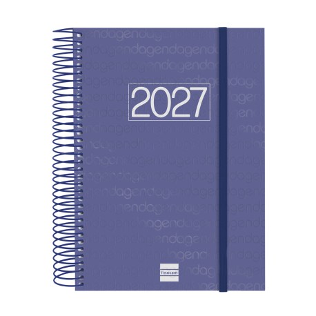 AGENDA ANUAL YEAR E10 1 DIA PAGINA 2027 AZUL