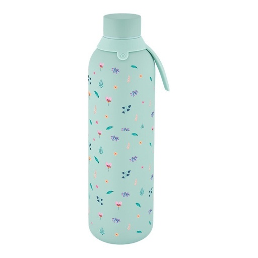 Botella termica interior ceramico 2 tapones 750ml mint little bloom