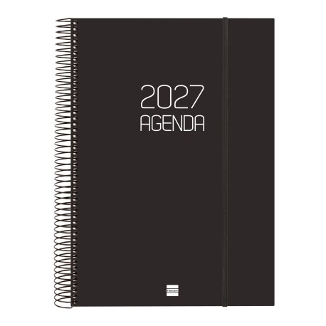 AGENDA ANUAL OPAQUE E40 1 DIA PAGINA 2027 NEGRO